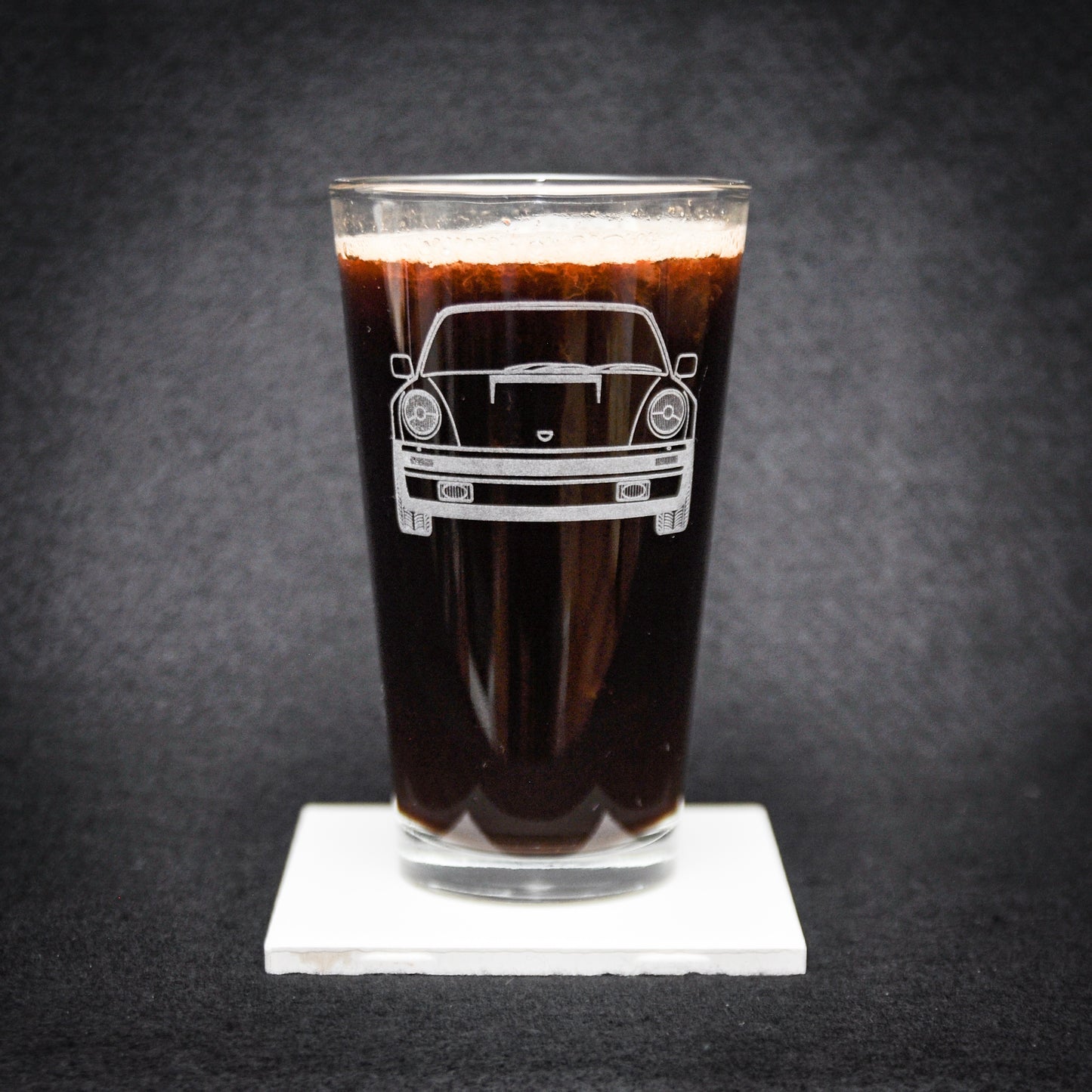 16oz Pint Glass Featuring Your Car