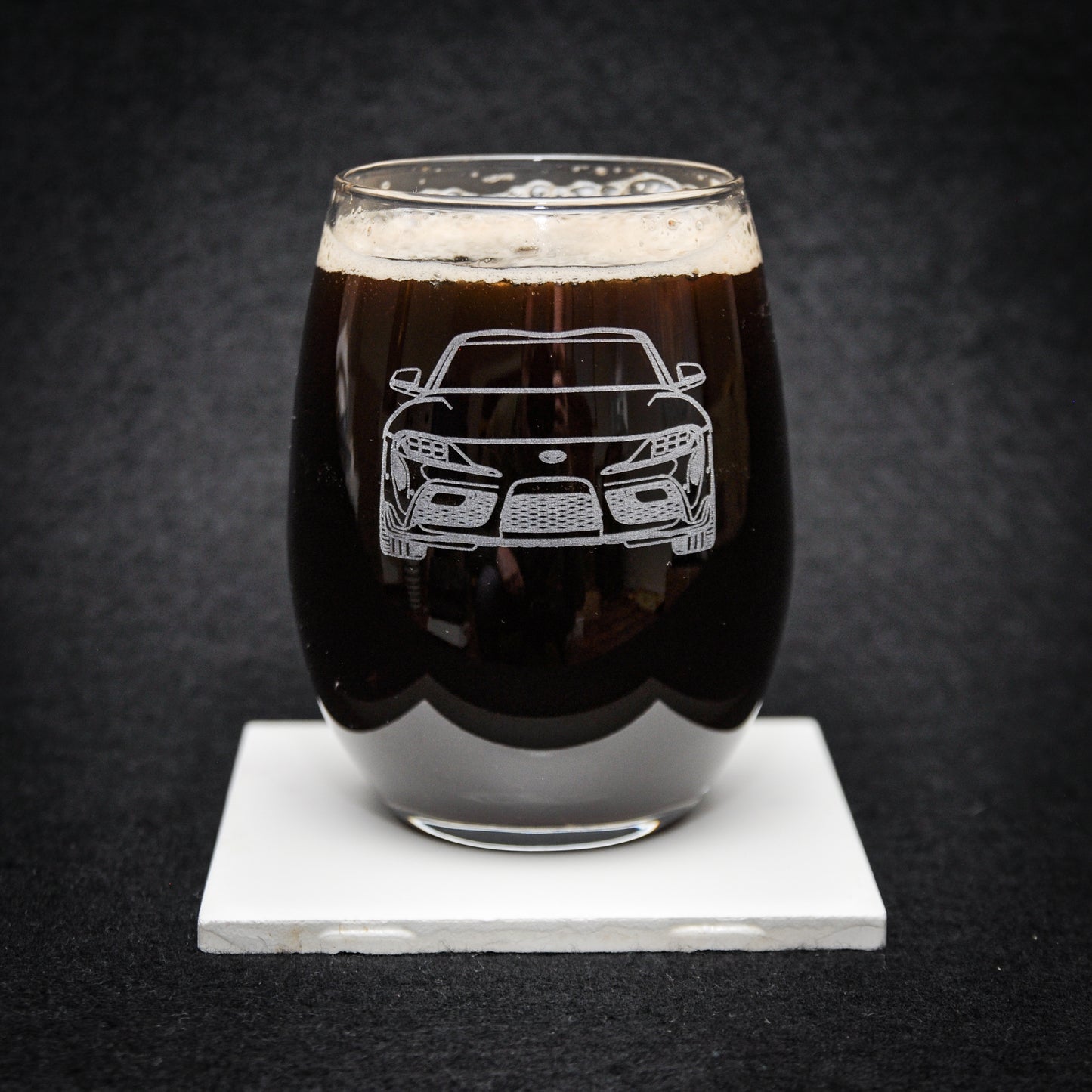 15oz Stemless Wine Glass Featuring Your Car